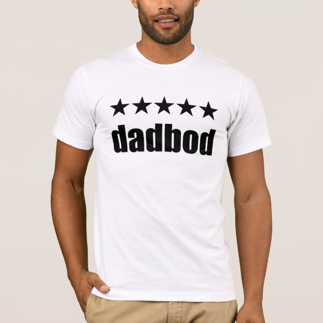 Dadbod Men's Basic Bella Canvas T-Shirt, White T-Shirt (Front)