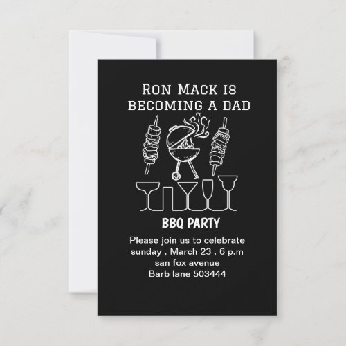 Dadchelor bbq party invitation