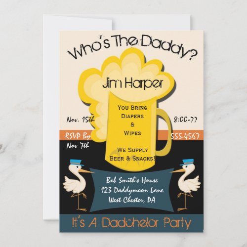Dadchelor Party Invitations