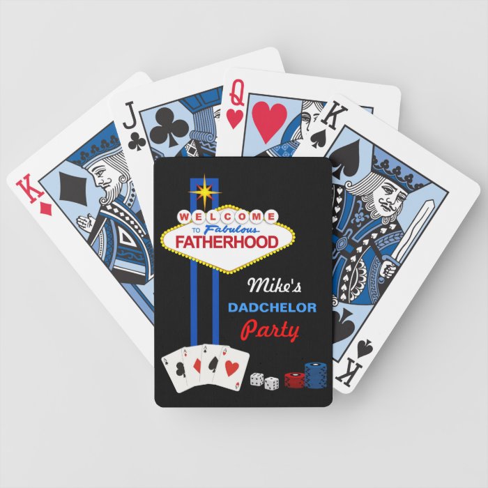 Dadchelor Party Personalized Playing Cards