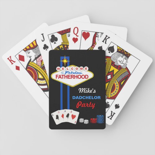 Dadchelor Party Personalized Playing Cards