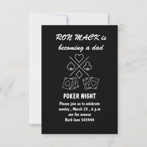 Dadchelor poker night  invitation