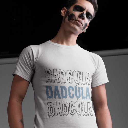 Dadcula Blue Halloween  Spooky  Fun Dad  T_Shirt