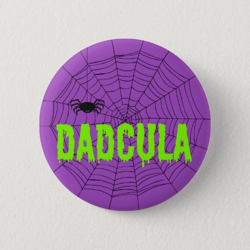 Dadcula Lime Green Dripping Font Spider Web Button