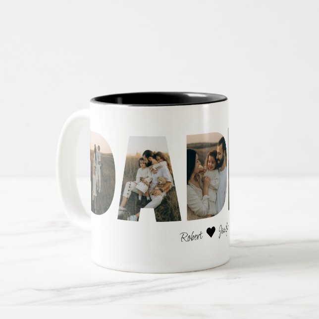 Dadda Photo Collage Mug for Father's day (Front Left)