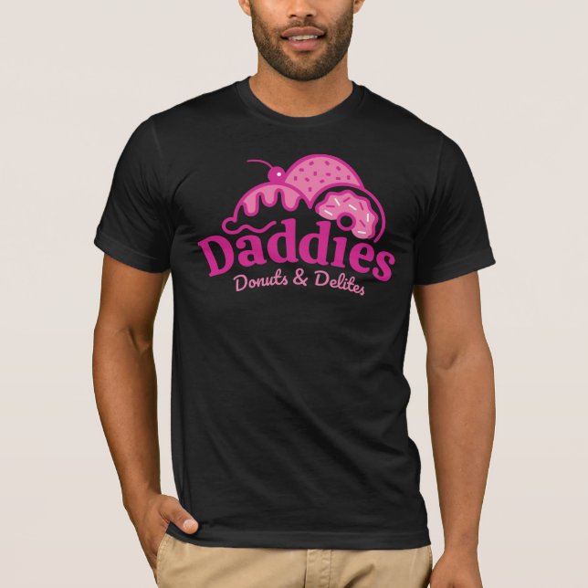 Daddies Donuts T-Shirt (tri-pink) (Front)