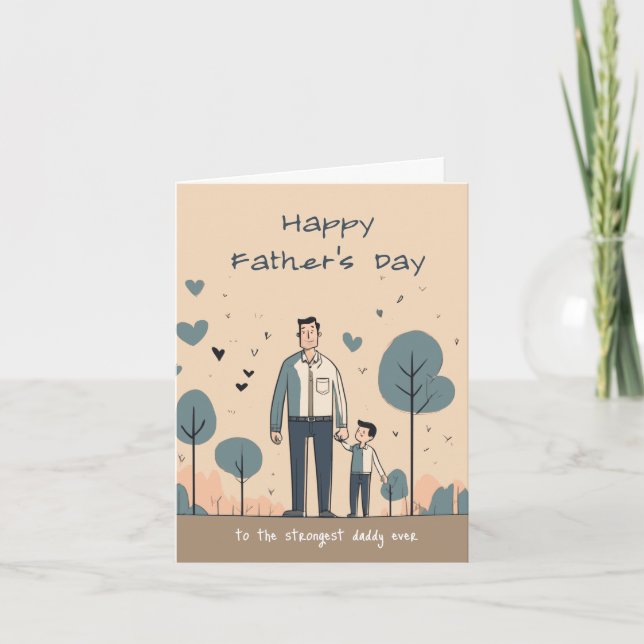Daddies: The Trees of Our Lives Father's Day Thank You Card (Front)