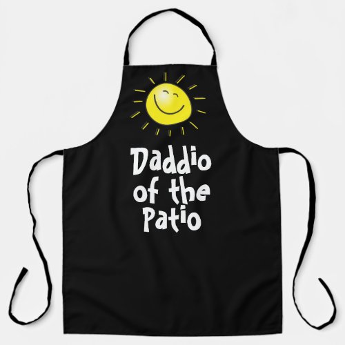 Daddio of the Patio Dad Black Apron