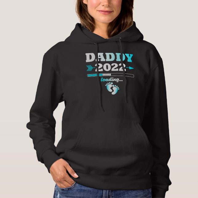 Daddy 2022 Loading Expectant Father Offspring  Men Hoodie (Front)