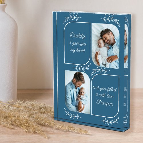 Daddy 2 Vertical Photo Loving Words Personalized