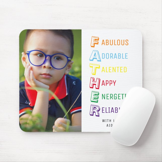 DADDY acronym, with photo Mouse Pad (With Mouse)