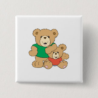 Daddy and Baby Boy Bear Button