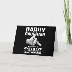 Daddy And Daughter Not Always Eye To Eye But Heart Holiday Card