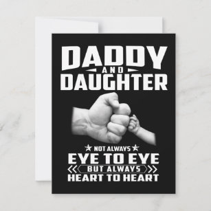 Daddy And Daughter Not Always Eye To Eye But Heart Thank You Card