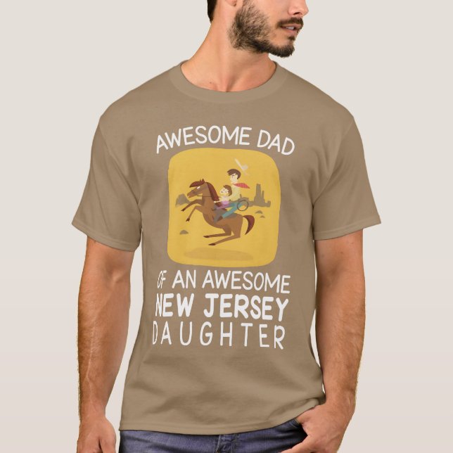 Daddy And Daughter Riding Horse Happy Father Day v T-Shirt (Front)