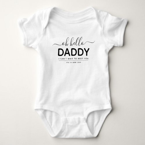Daddy  Baby Announcement Minimalist Bodysuit