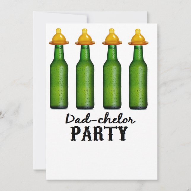 Daddy Baby Shower - Dadchelor Diaper Party Invites (Front)