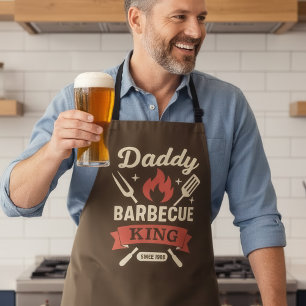 Daddy Barbecue King BBQ Apron for Dad