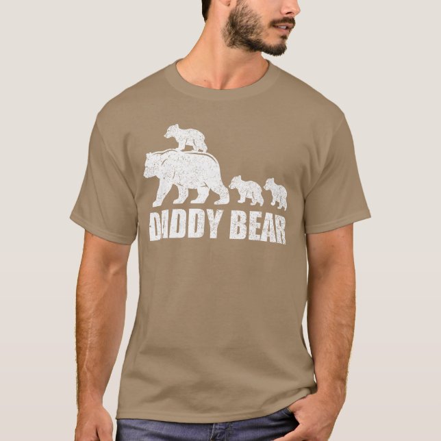 Daddy Bear 3 Cubs Daddy Bear 3 shirt Dad 3 boy (Front)