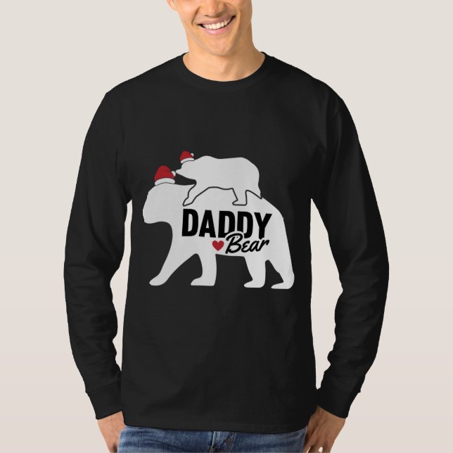 Daddy Bear Christmas Cute X-Mas Dad Son Daughter M T-Shirt (Front)