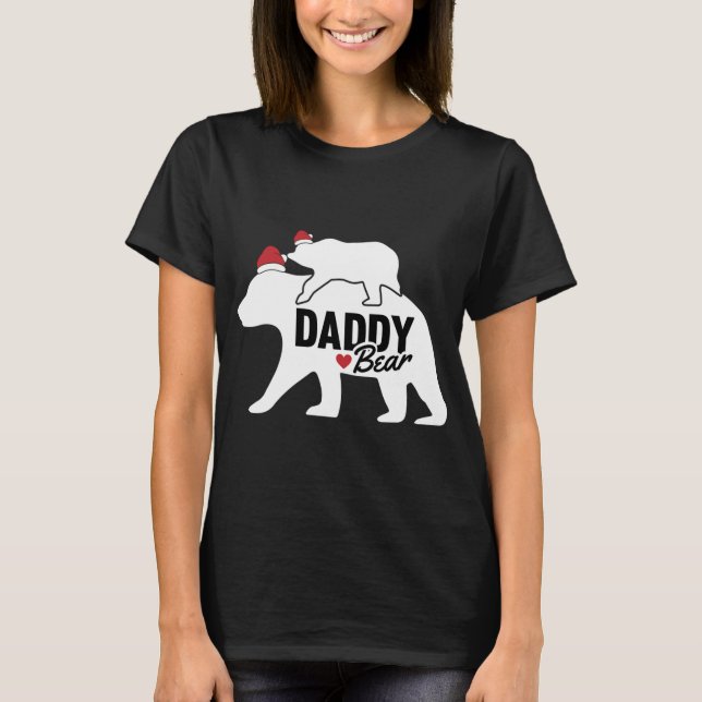 Daddy Bear Christmas Cute X-Mas Dad Son Daughter M T-Shirt (Front)