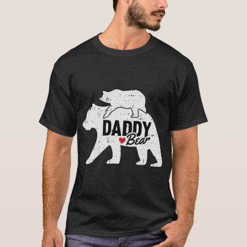 Daddy Bear Fathers Day Cute Baby Cub Papa Dad_a Po T_Shirt