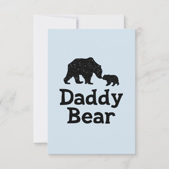 Daddy Bear Fathers Day Dad Gift Card (Front)