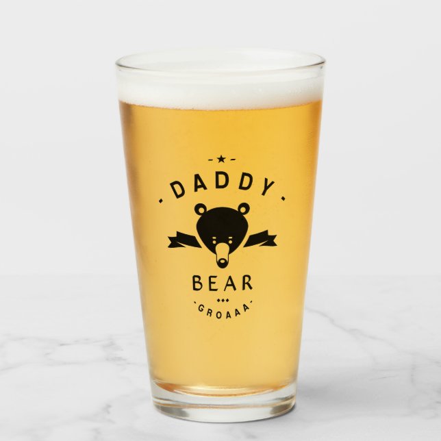 Daddy bear glass (Front Filled)