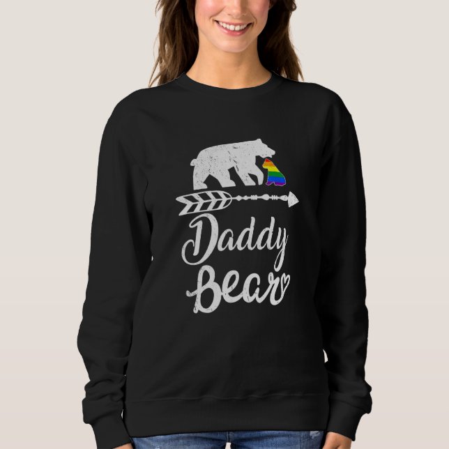 Daddy Bear Lgbt Lgbtq Rainbow Pride Gay Lesbian Sweatshirt (Front)