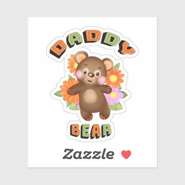 Daddy bear sticker (Sheet)