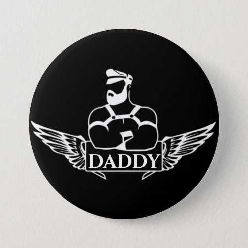 Daddy BikerLeather  Button