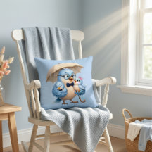 Daddy Bird Decorative Throw Pillow Gift