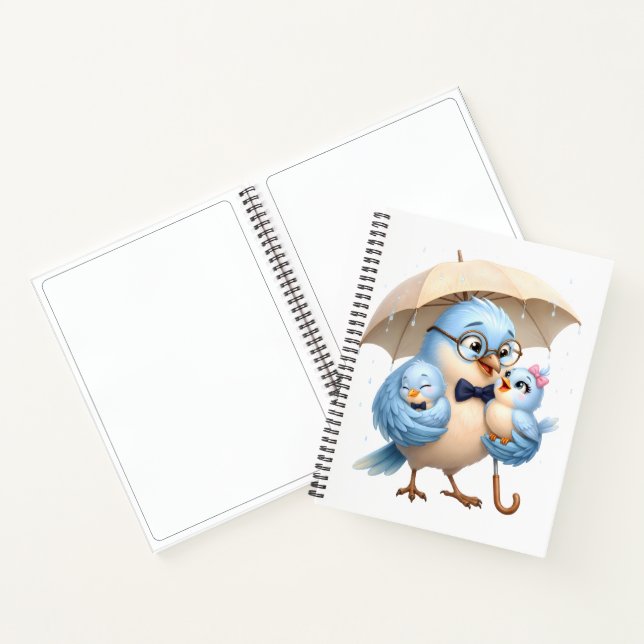 Daddy Bird Spiral Notebook Dad Gift (Inside)