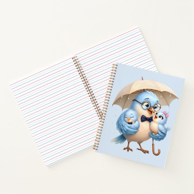 Daddy Bird Spiral Notebook Writing Journal (Inside)