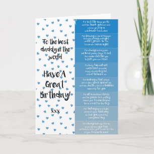 Daddy Birthday Coupons Card