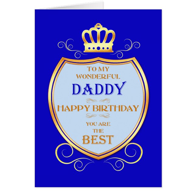 Daddy Birthday with Shield Cards (Front)