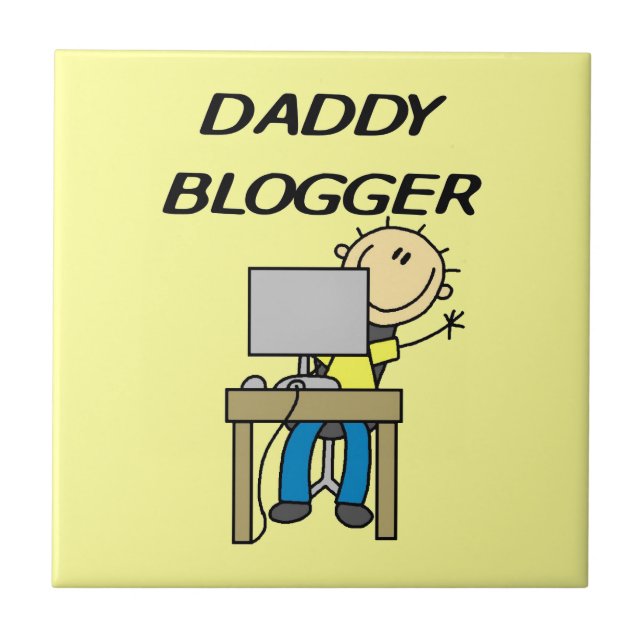 Daddy Blogger Ceramic Tile (Front)