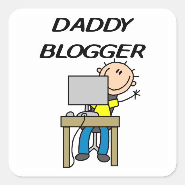 Daddy Blogger Square Sticker (Front)