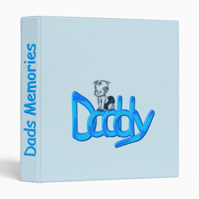 Daddy Blue 3 Ring Binder (Front/Spine)