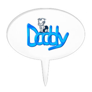 Daddy Blue Baby Cake Topper