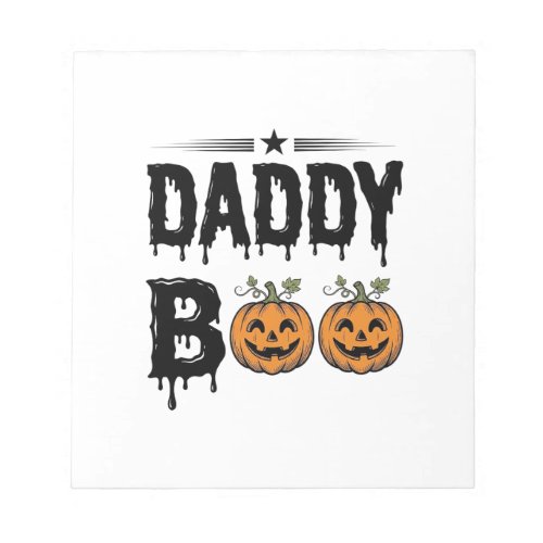 Daddy Boo Vintage Halloween Pumpkin Shirt Design_1 Notepad