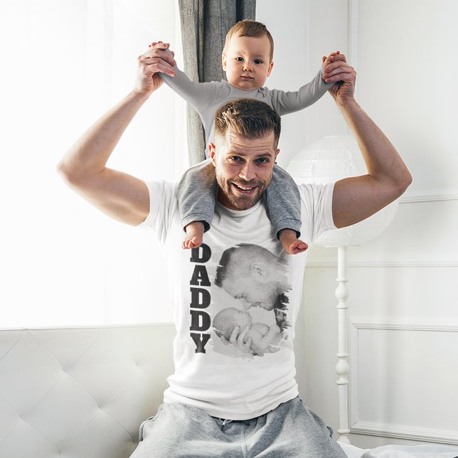 Daddy Brushed Effect Photo T-Shirt (Creator Uploaded)