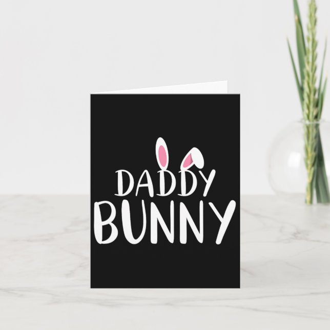 Daddy Bunny Easter Pregnant Mom Matching Couple  Card (Front)