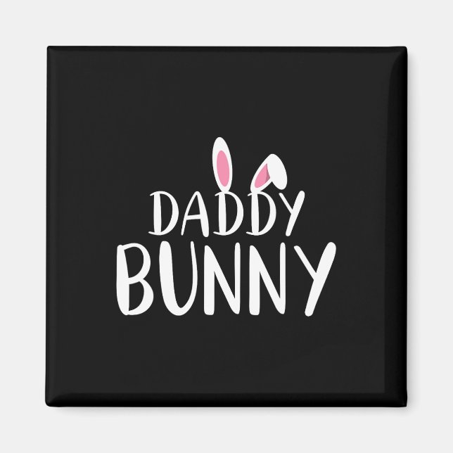 Daddy Bunny Easter Pregnant Mom Matching Couple  Magnet (Front)