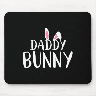 Daddy Bunny Easter Pregnant Mom Matching Couple Mouse Pad