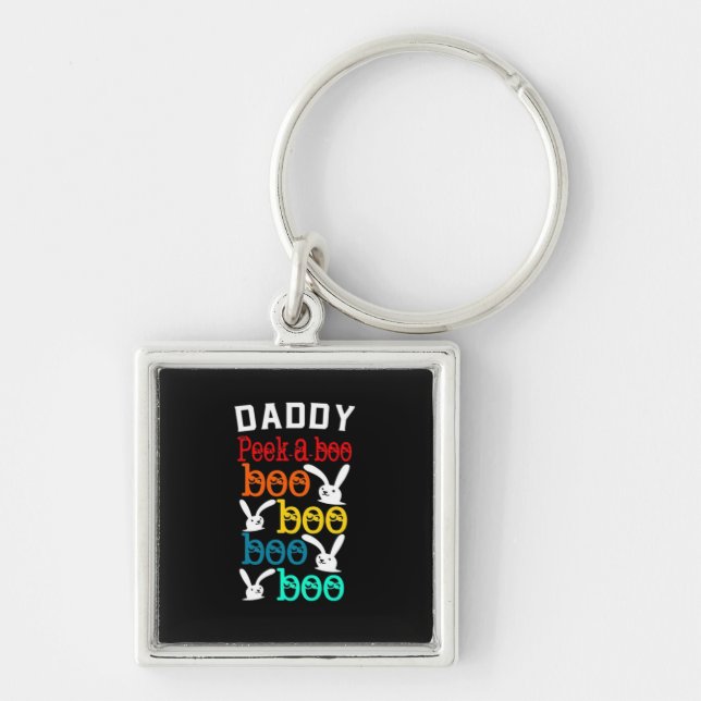 Daddy Bunny Game For Men_s Novelty Keychain (Front)