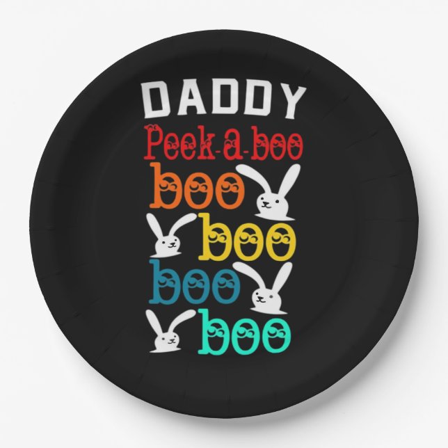 Daddy Bunny Game For Men_s Novelty Paper Plates (Front)