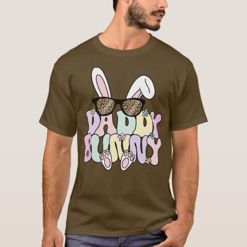 Daddy Bunny Matching Retro Easter Egg Hunt Costume T_Shirt