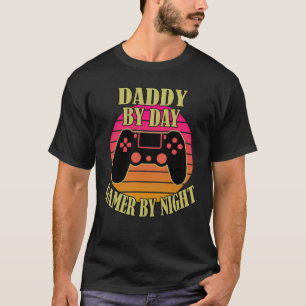 Daddy By Day Gamer By Night Video Game Controller T-Shirt