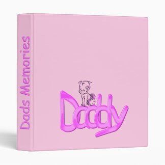 Daddy Caddilac Pink 3 Ring Binder